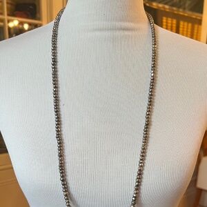 Robindira Unsworth Silver Beaded Necklace, 34" Long